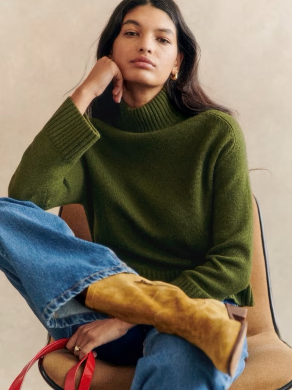 SOLD Like New Sézane Lauren Jumper in Perfect Green Size M - Picture 2 of 9